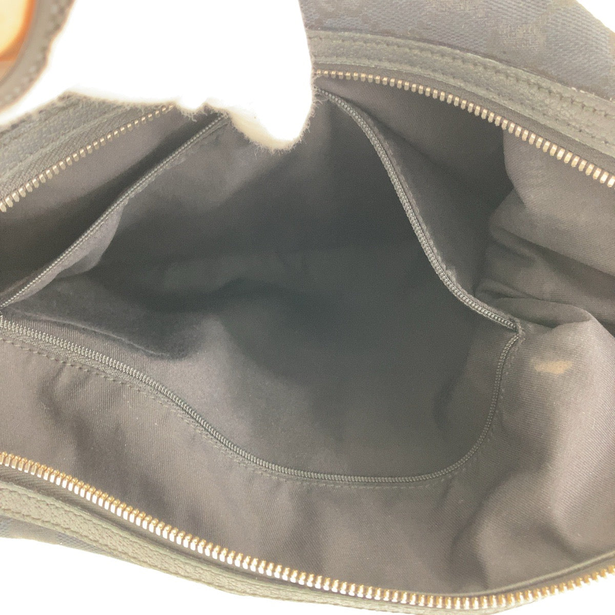 GUCCI Shoulder Bag 162882 GG canvas, leather Black Silver Metal Gold Metal Hobo Shoulder Bag Sherry Line Princess Women Used