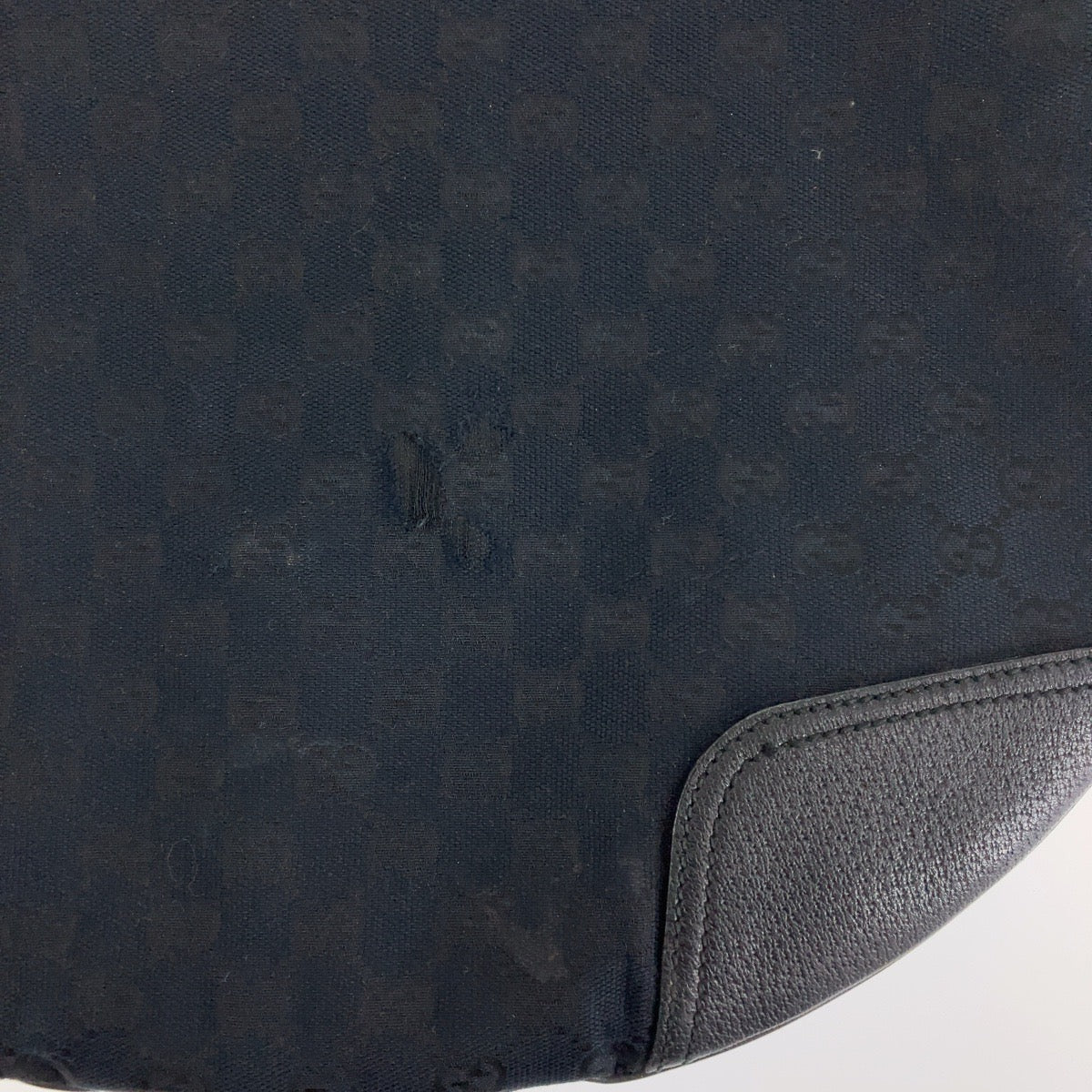 GUCCI Shoulder Bag 162882 GG canvas, leather Black Silver Metal Gold Metal Hobo Shoulder Bag Sherry Line Princess Women Used