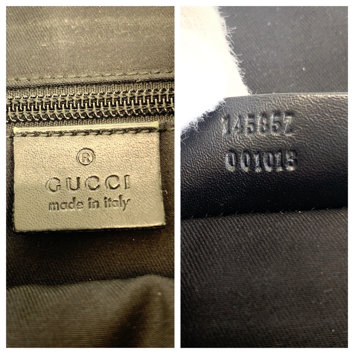 GUCCI Shoulder Bag 145857 GG canvas, leather Black SilverMetal Shoulder Bag Pochette Unisex Women Used