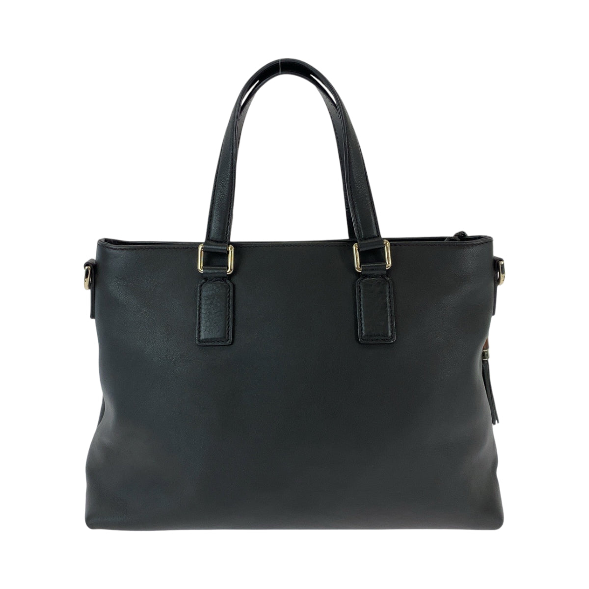 GUCCI Shoulder Bag 365346 leather Black SilverMetal Shoulder Bag Handbag 2way Bamboo Tassel Women Used