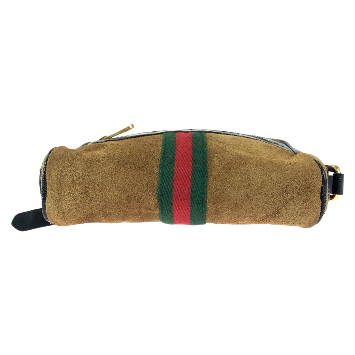 GUCCI Shoulder Bag 573321 Suede, Leather Brown Red Green GoldMetal Shoulder Bag pochette Ofidia Women Used