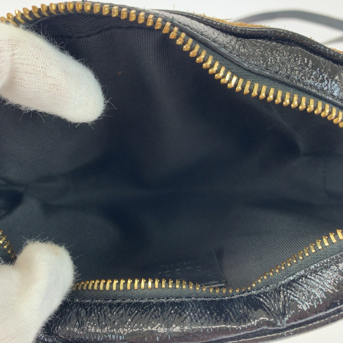 GUCCI Shoulder Bag 573321 Suede, Leather Brown Red Green GoldMetal Shoulder Bag pochette Ofidia Women Used