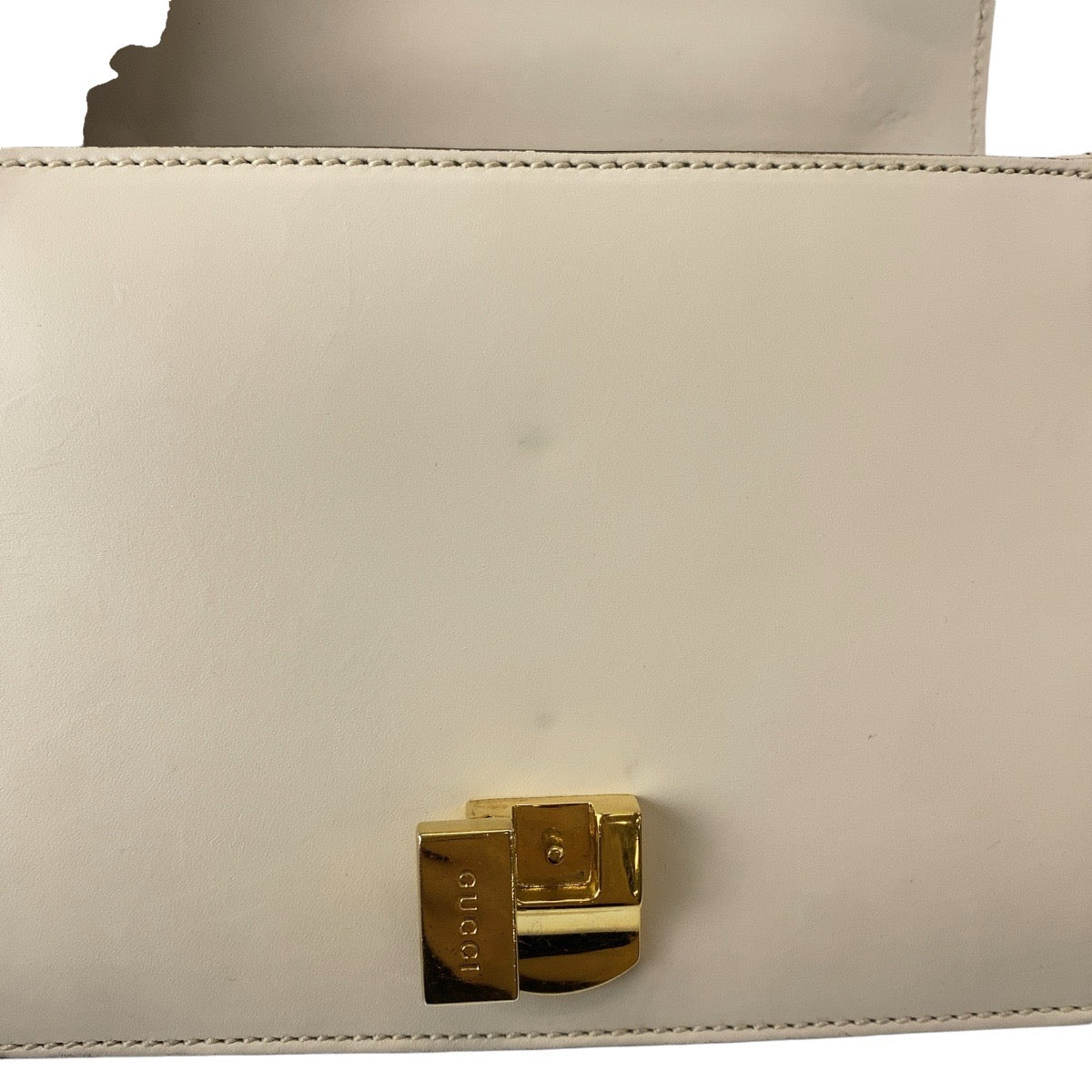 GUCCI Shoulder Bag 431666 leather white Crossbody Shoulder Bag Pochette Sherry line Sylvimini Women Used