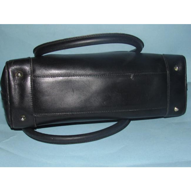 Gucci Vintage Pursesdesigner Purses Glossy Black Leather Satchel