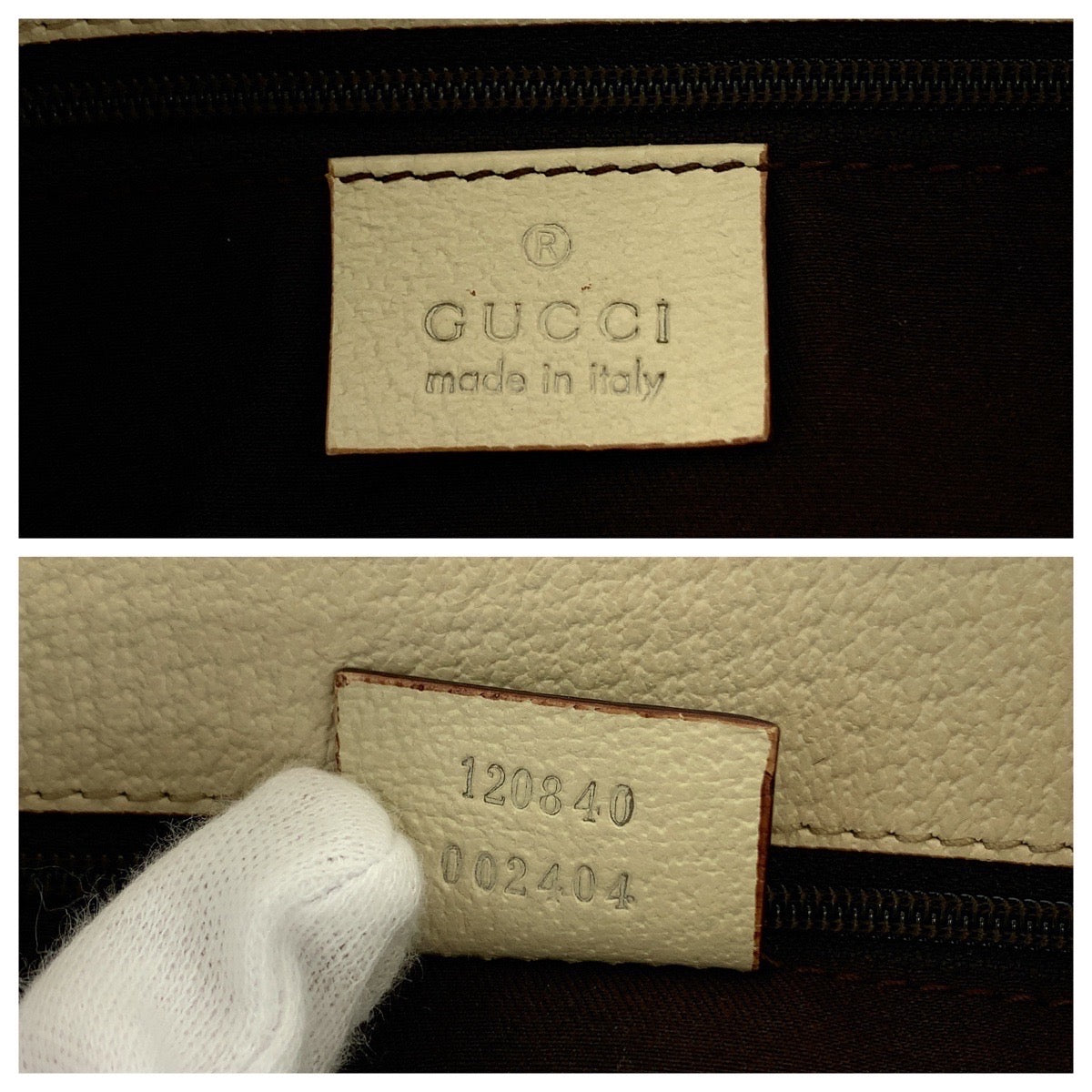 GUCCI Tote Bag GG canvas Beige Brown Gold Metal Tote Bag handbag Women Used
