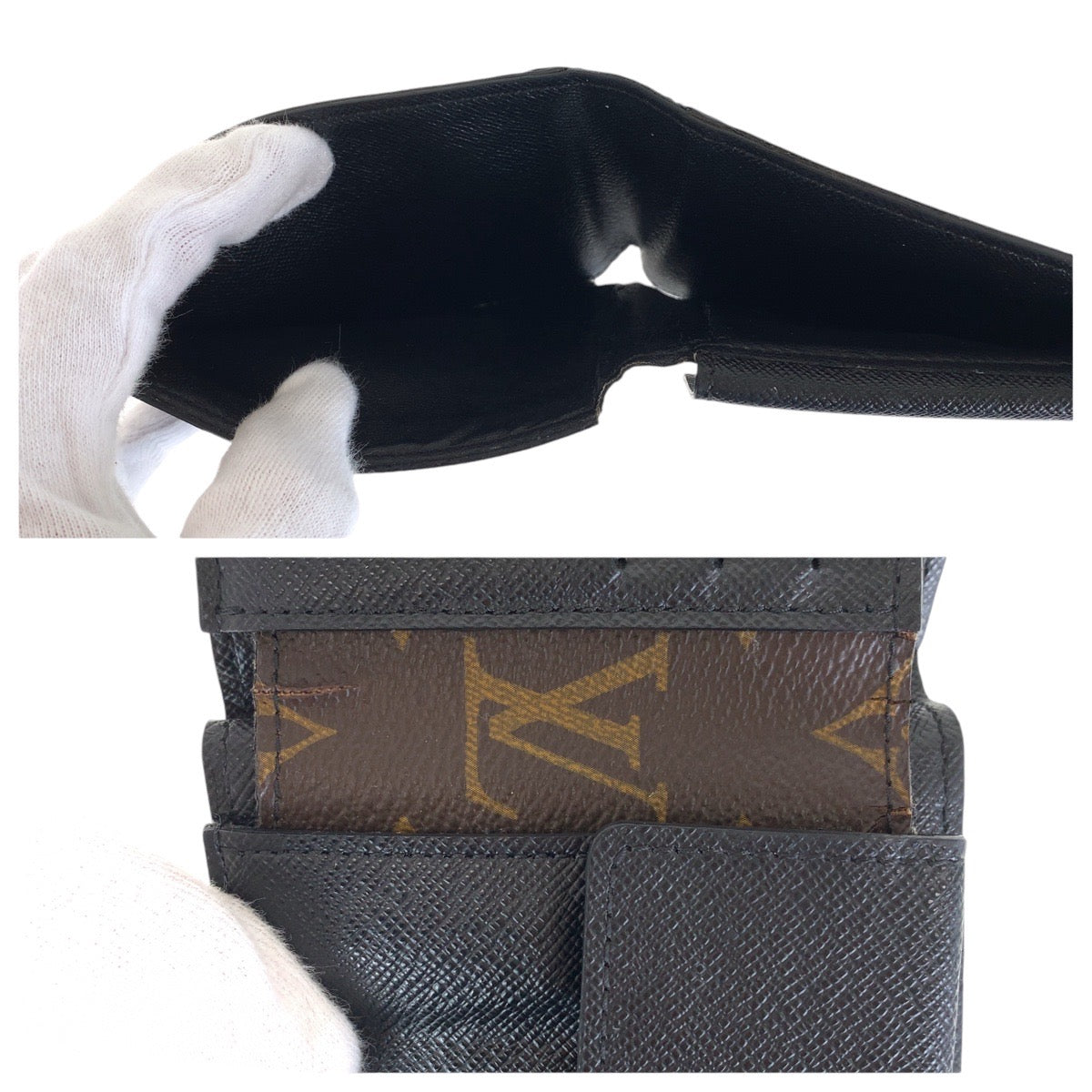 LOUIS VUITTON Bifold Wallet M60411 PVC, Leather Brown Black SilverMetal Folding wallet Compact wallet Monogram Macasa Portefeuille Mindoro mens Used