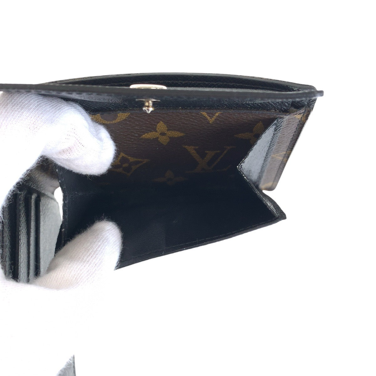 LOUIS VUITTON Bifold Wallet M60411 PVC, Leather Brown Black SilverMetal Folding wallet Compact wallet Monogram Macasa Portefeuille Mindoro mens Used