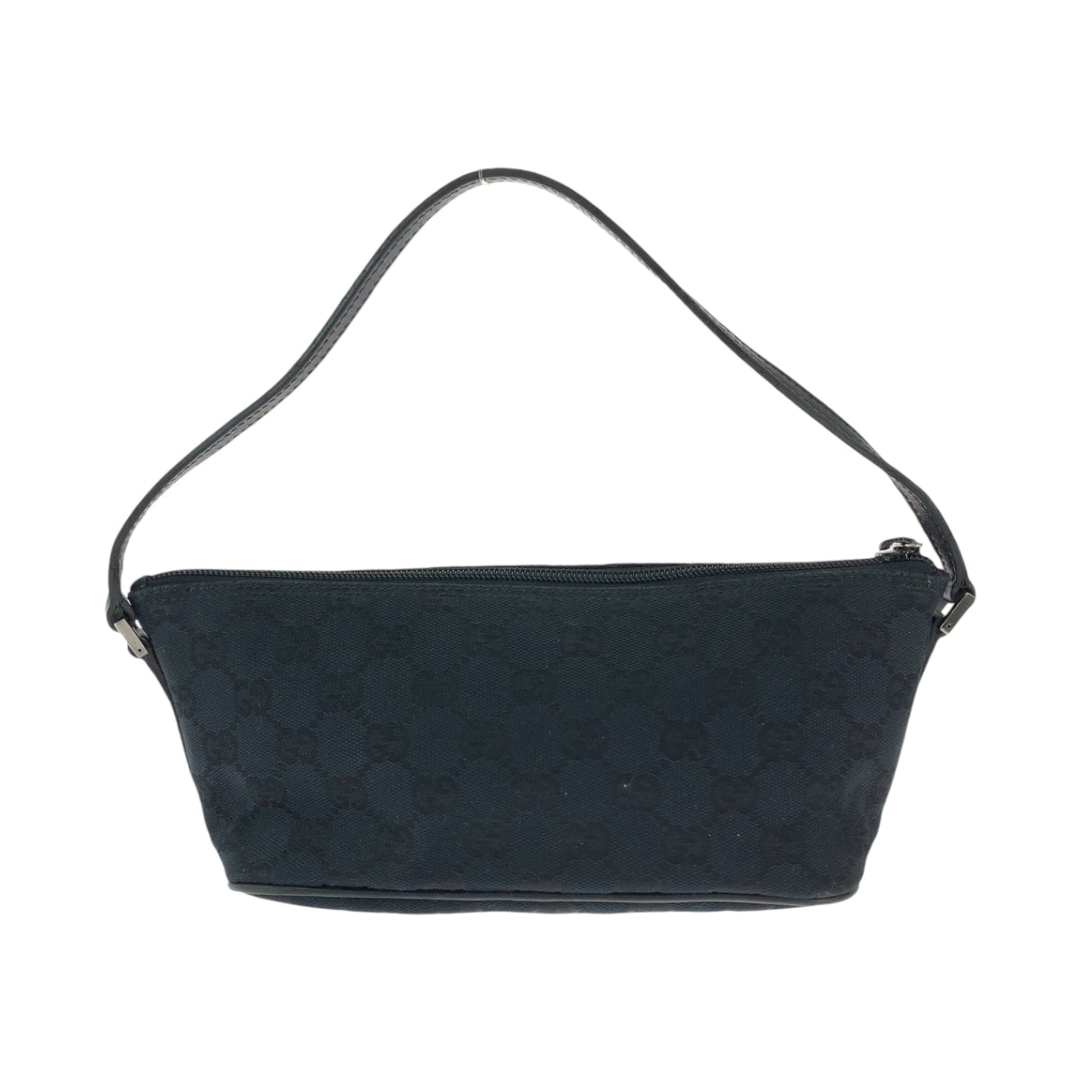 GUCCI Handbag 039 1103 GG canvas Black SilverMetal Handbag accessory pouch Women Used