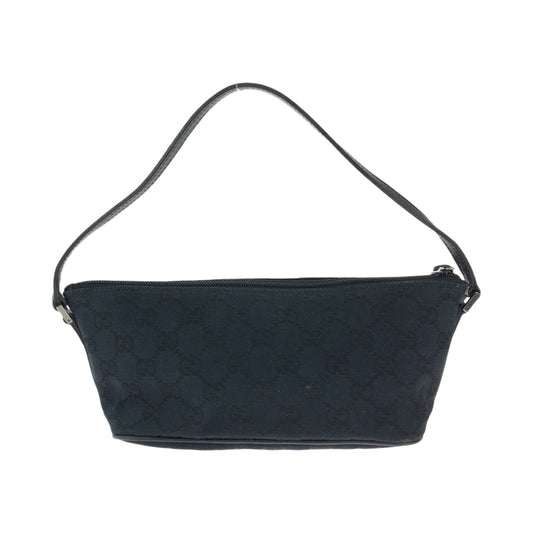 GUCCI Handbag 039 1103 GG canvas Black SilverMetal Handbag accessory pouch Women Used