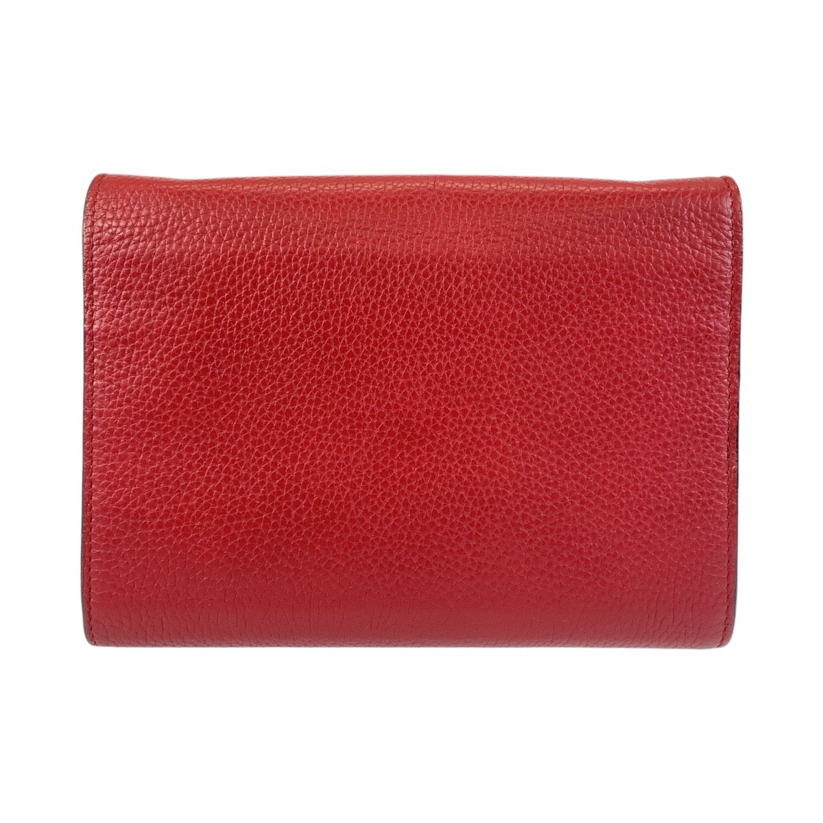 GUCCI Shoulder Bag 401232 leather Red Gold Metal Crossbody Shoulder Bag Chain Wallet GG Marmont Women Used