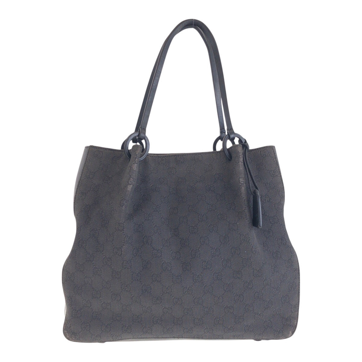 GUCCI Tote Bag 101920 GG canvas, leather Black black Tote Bag Shoulder Bag Women Used