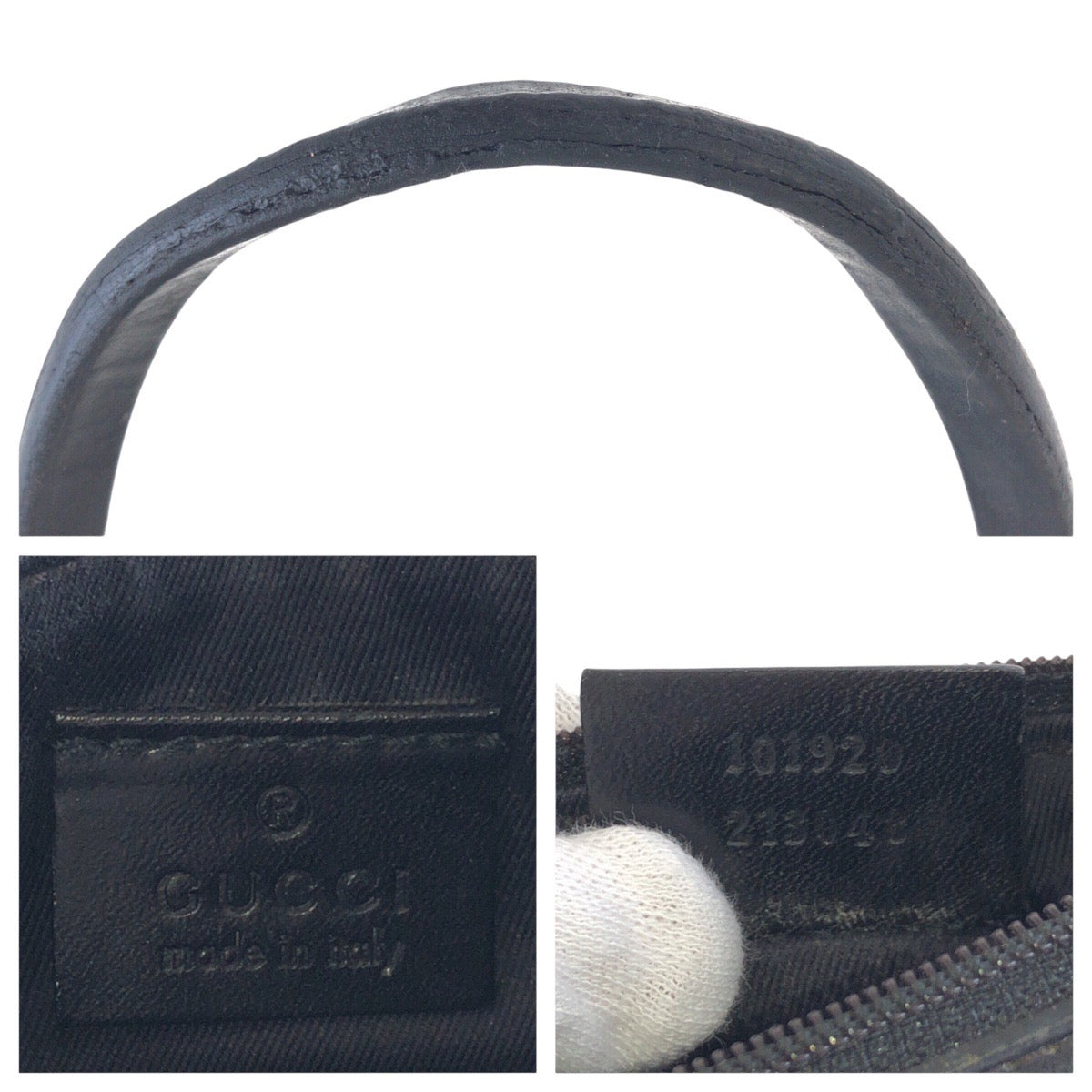 GUCCI Tote Bag 101920 GG canvas, leather Black black Tote Bag Shoulder Bag Women Used