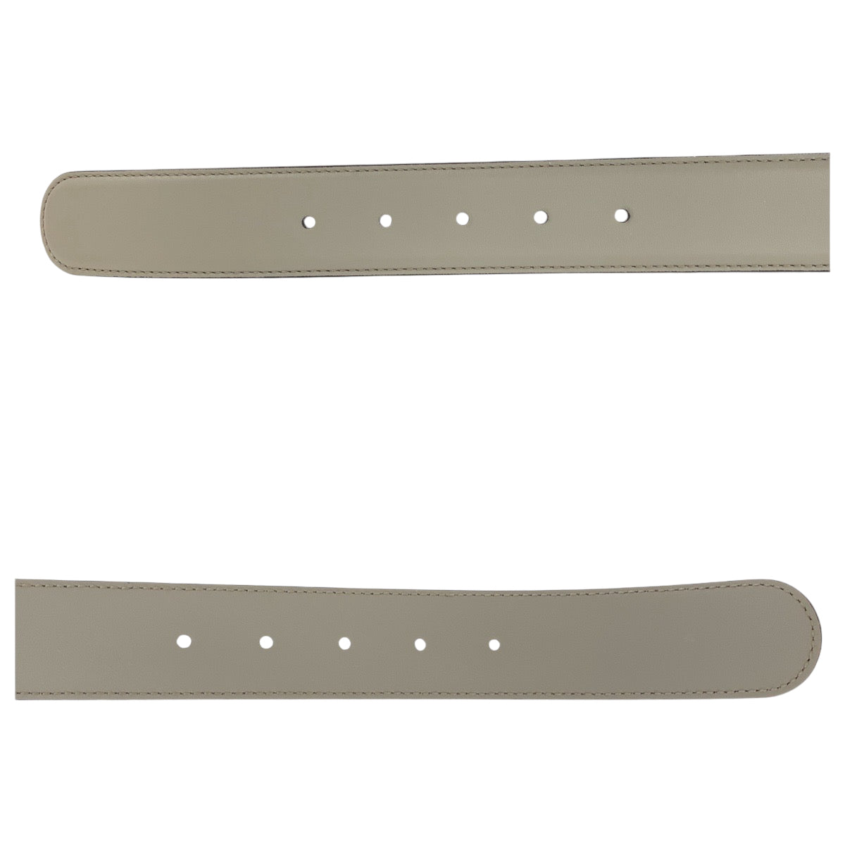 GUCCI belt 546386 leather Greige Gold Metal belt Interlocking mens 32 Used