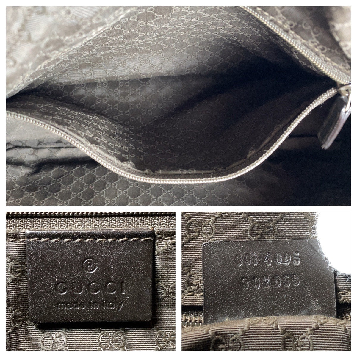 GUCCI Shoulder Bag 1.4095 Canvas, Leather Beige Gold Metal Hobo Shoulder Bag Handbag Shelly Line Bamboo Women Used