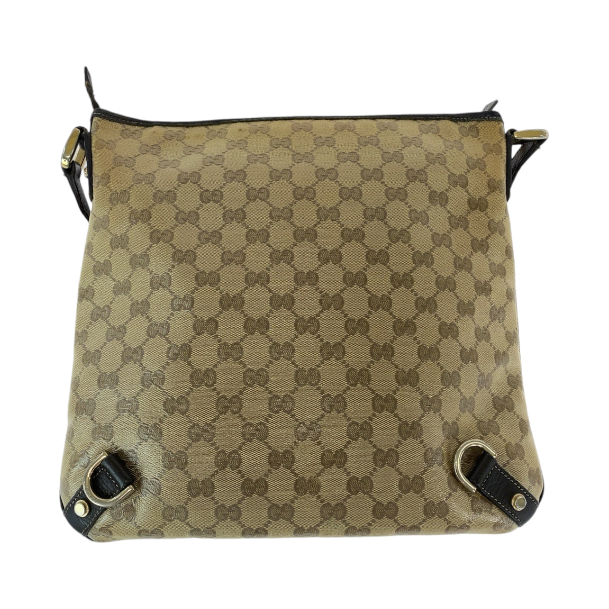 GUCCI Shoulder Bag 268642 GG Supreme Canvas Beige Brown Gold Metal Shoulder Bag Crossbody Messenger Bag GG crystal Women Used