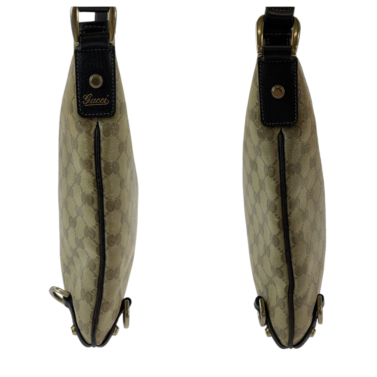 GUCCI Shoulder Bag 268642 GG Supreme Canvas Beige Brown Gold Metal Shoulder Bag Crossbody Messenger Bag GG crystal Women Used