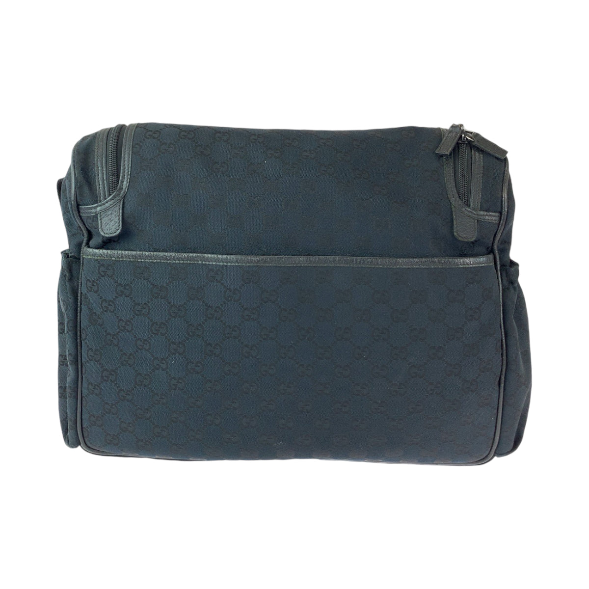 GUCCI Shoulder Bag 123326 GG canvas Black SilverMetal Shoulder Bag Messenger Bag Mother's Bag Women Used
