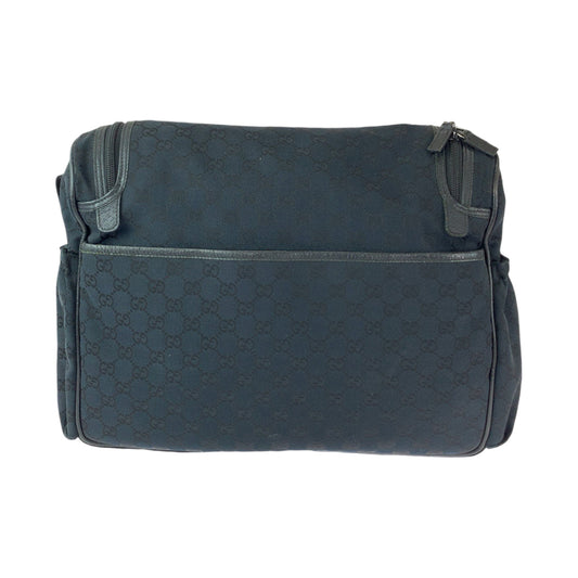 GUCCI Shoulder Bag 123326 GG canvas Black SilverMetal Shoulder Bag Messenger Bag Mother's Bag Women Used