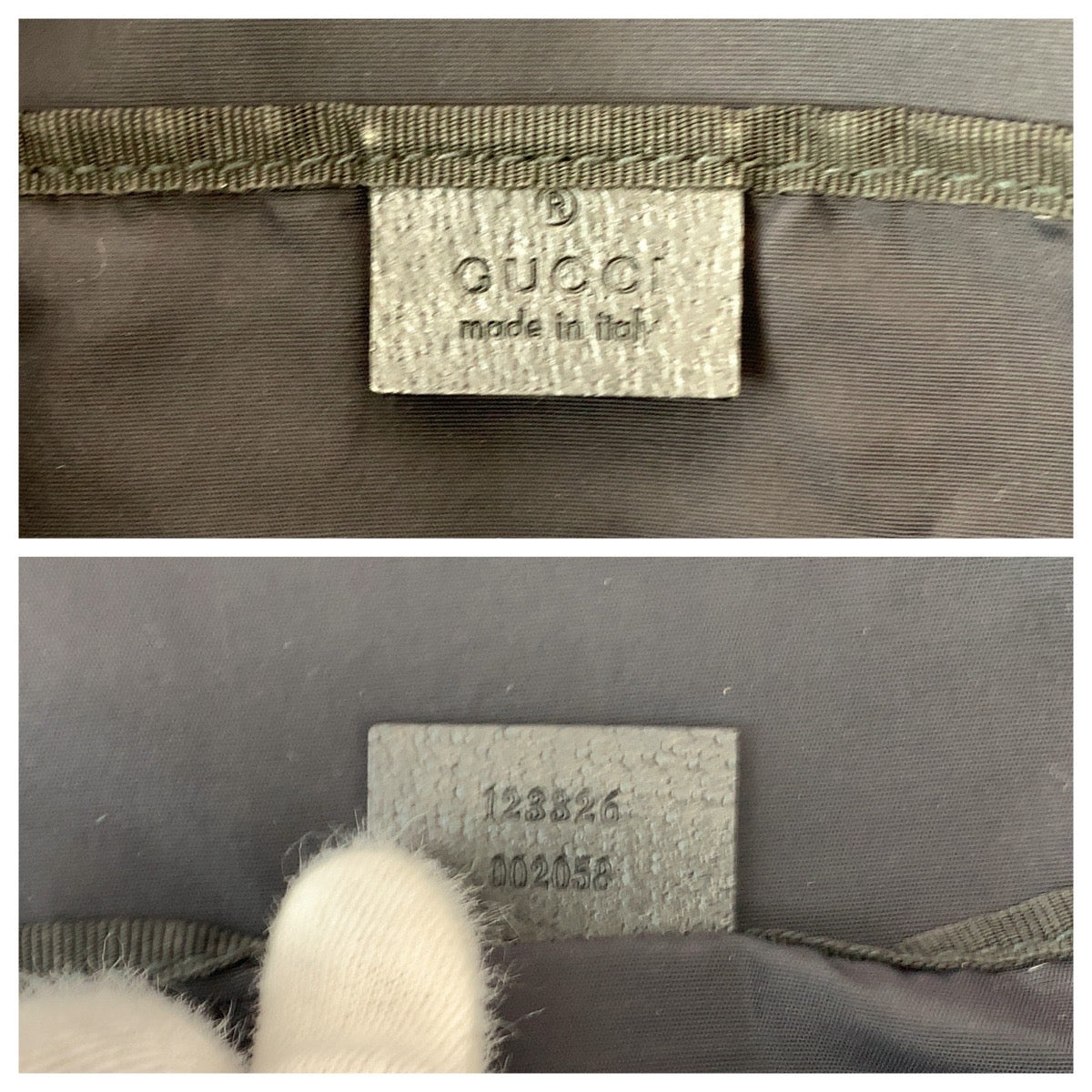 GUCCI Shoulder Bag 123326 GG canvas Black SilverMetal Shoulder Bag Messenger Bag Mother's Bag Women Used