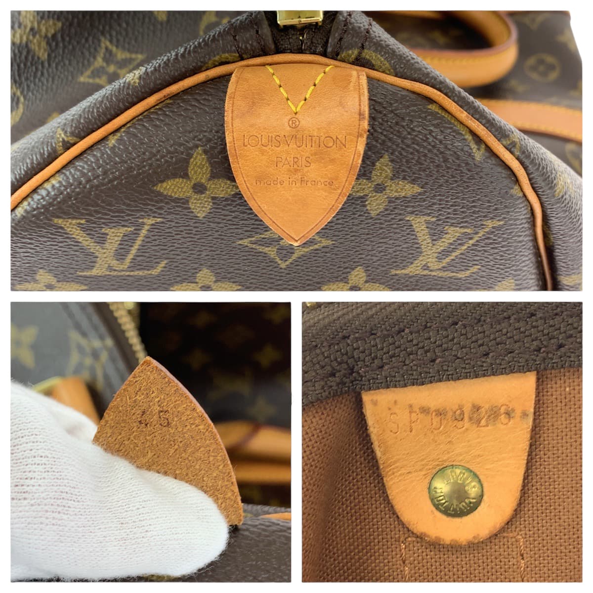 LOUIS VUITTON Boston Duffel bag PVC Brown Gold Metal Boston Duffel bag Handbag Monogram Keepall 50 Women Used