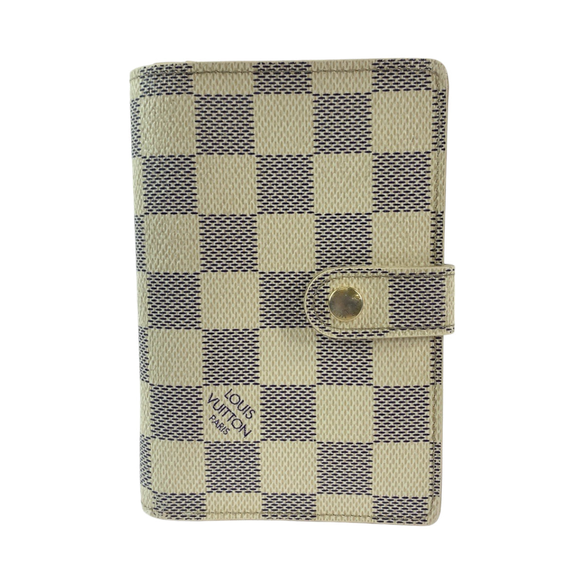 LOUIS VUITTON Bifold Wallet N61676 PVC White Gray Gold Metal Folding wallet Compact wallet Damier Azur Portefeuille Viennoiserie Women Used