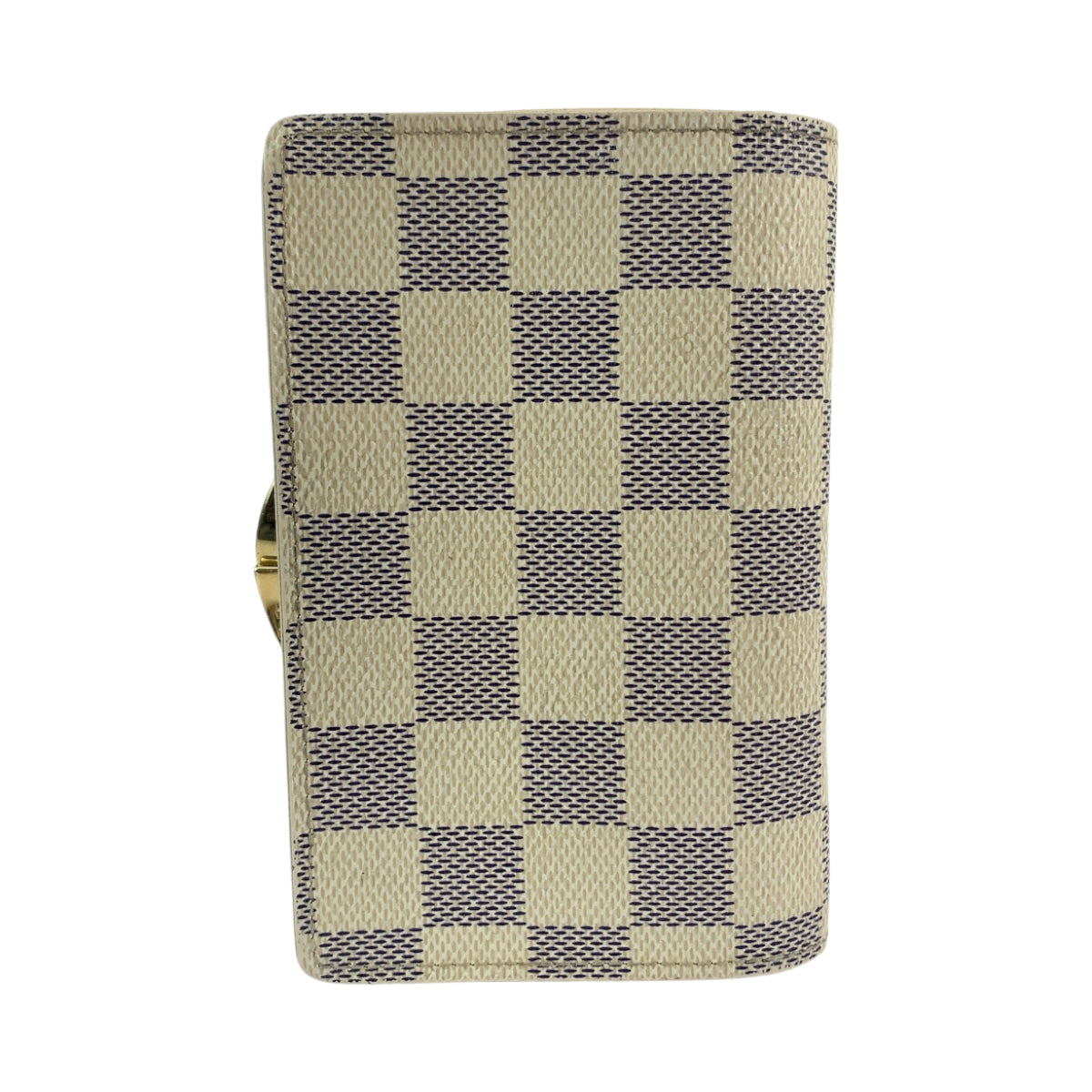 LOUIS VUITTON Bifold Wallet N61676 PVC White Gray Gold Metal Folding wallet Compact wallet Damier Azur Portefeuille Viennoiserie Women Used