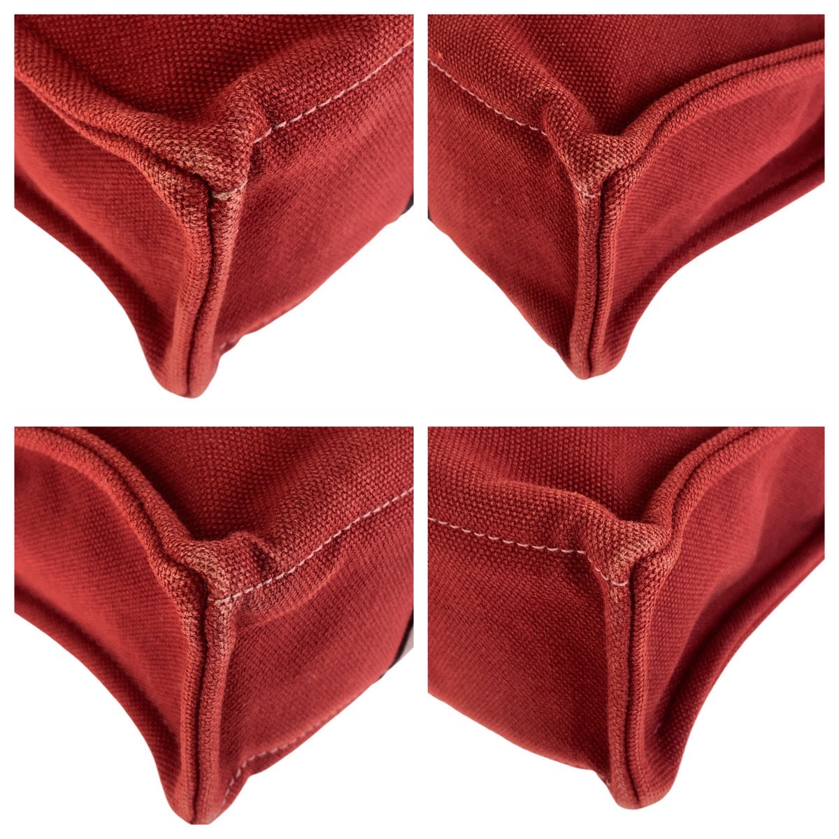 HERMES Tote Bag Canvas, Leather Wine Red Bordeaux SilverMetal Tote Bag Handbag A4 compatible Sac Arne MM Women Used