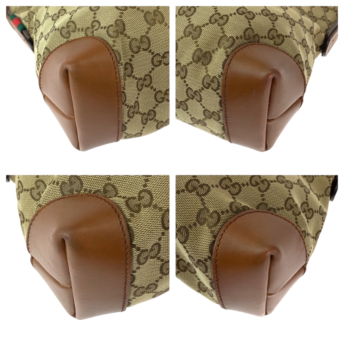 GUCCI Shoulder Bag 337598 GG canvas Brown Silver Metal Shoulder Bag Messenger bag Sherry line Women Used