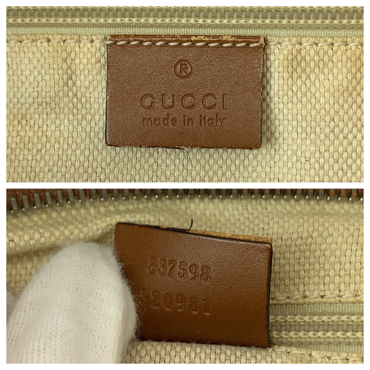 GUCCI Shoulder Bag 337598 GG canvas Brown Silver Metal Shoulder Bag Messenger bag Sherry line Women Used