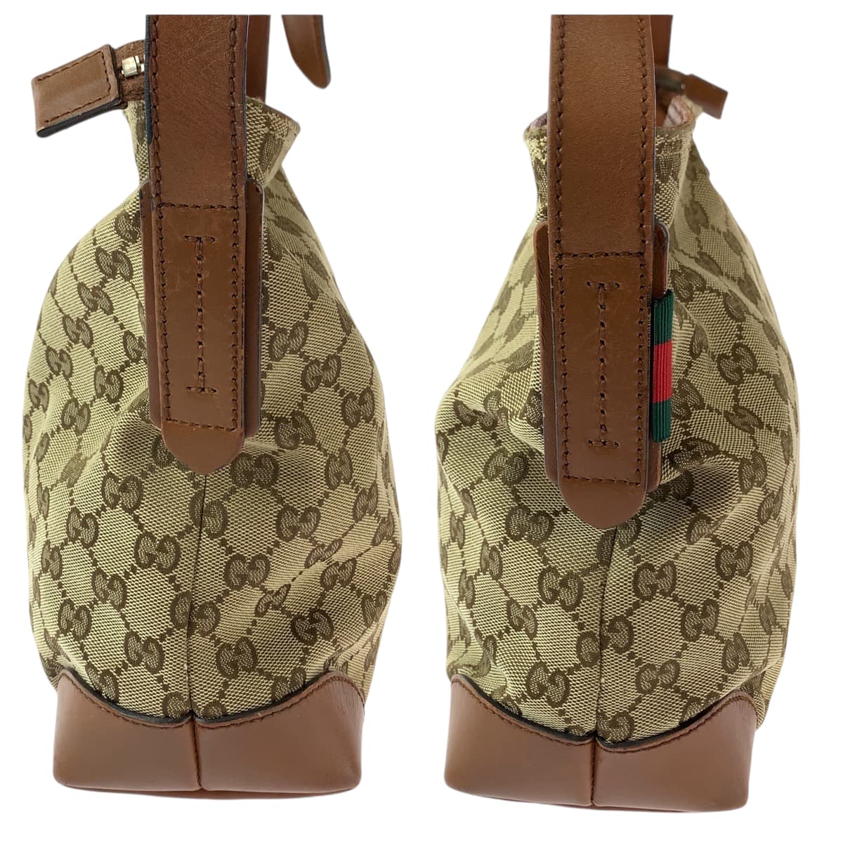 GUCCI Shoulder Bag 337598 GG canvas Brown Silver Metal Shoulder Bag Messenger bag Sherry line Women Used
