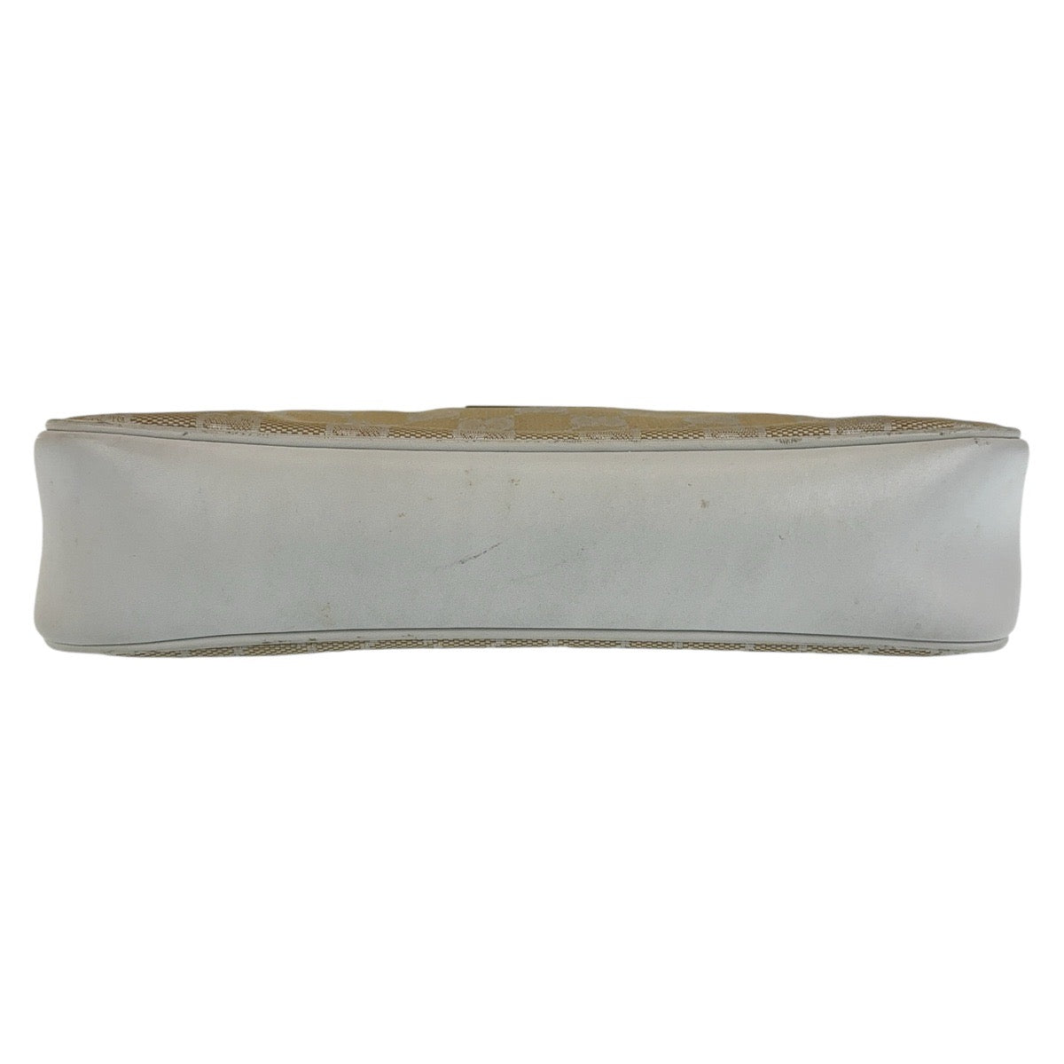 GUCCI Shoulder Bag 001 3870 GG canvas, leather White Beige SilverMetal Shoulder Bag Handbag Accessory Pouch Bamboo Women Used
