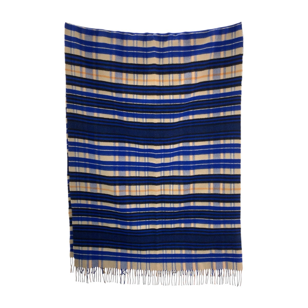 HERMES Scarf cashmere Blue multicolor Scarf, Stole, Shawl, Large Women Used