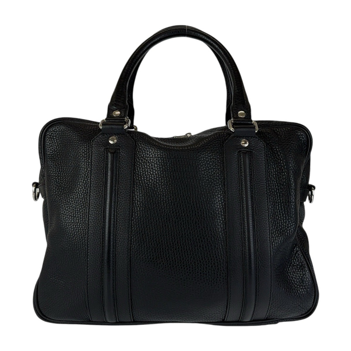 GUCCI Business bag 231850 leather Black SilverMetal Business Bag Briefcase Shoulder Bag 2WAY Bamboo Tassel mens Used