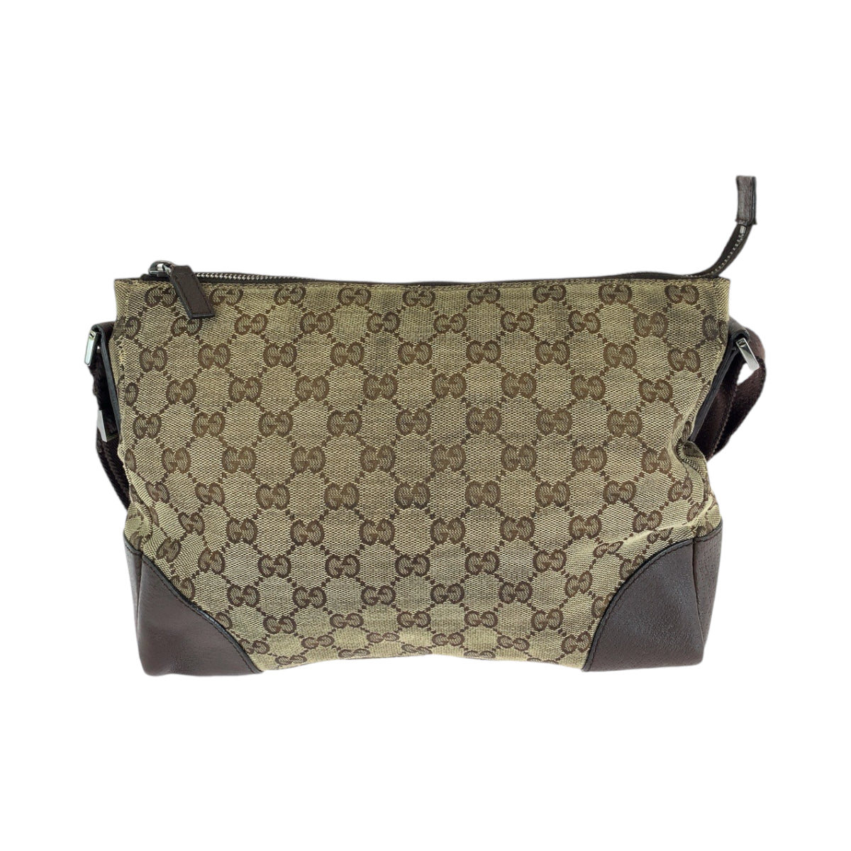 GUCCI Shoulder Bag 114273 GG canvas Brown Beige SilverMetal Shoulder Bag Messenger bag Women Used