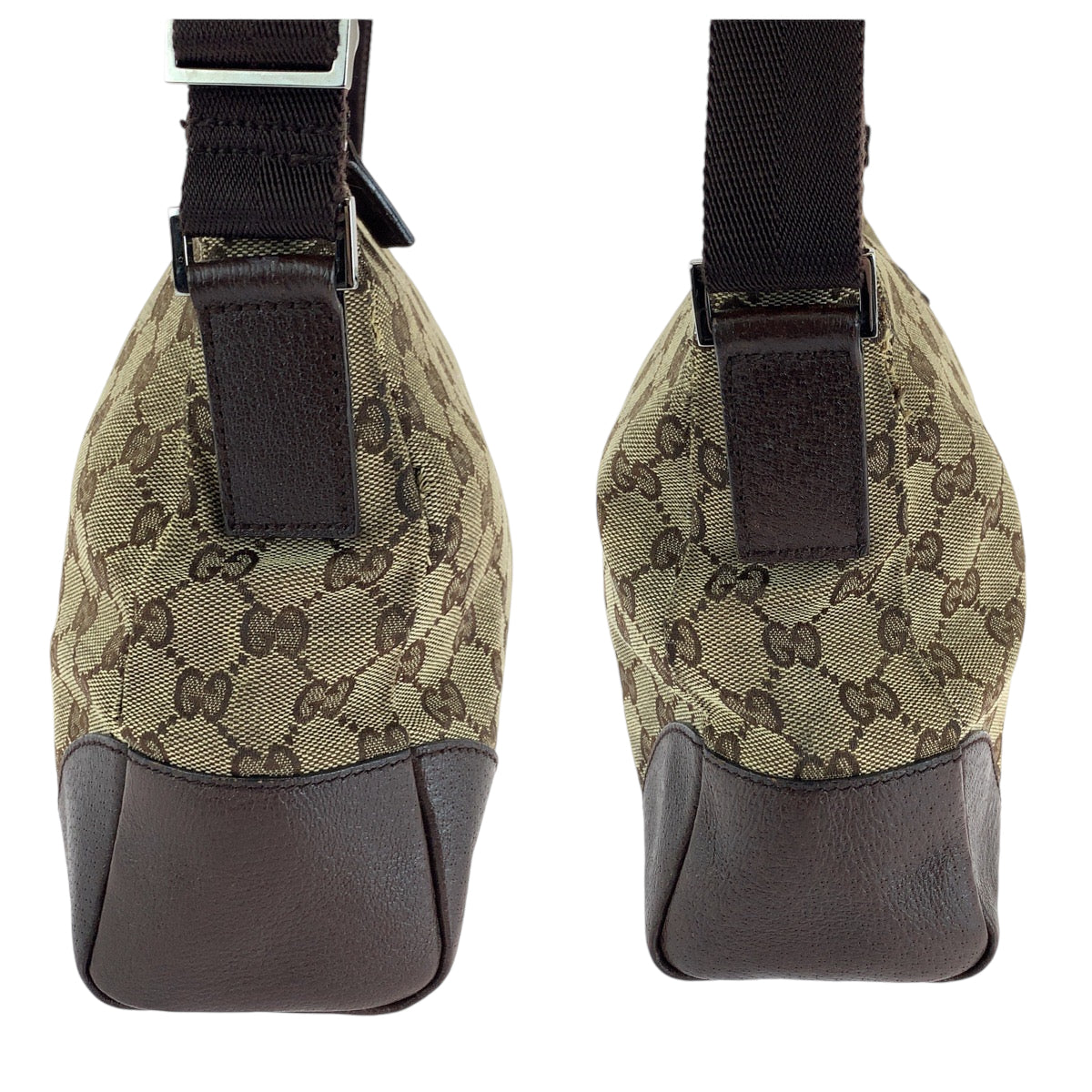 GUCCI Shoulder Bag 114273 GG canvas Brown Beige SilverMetal Shoulder Bag Messenger bag Women Used