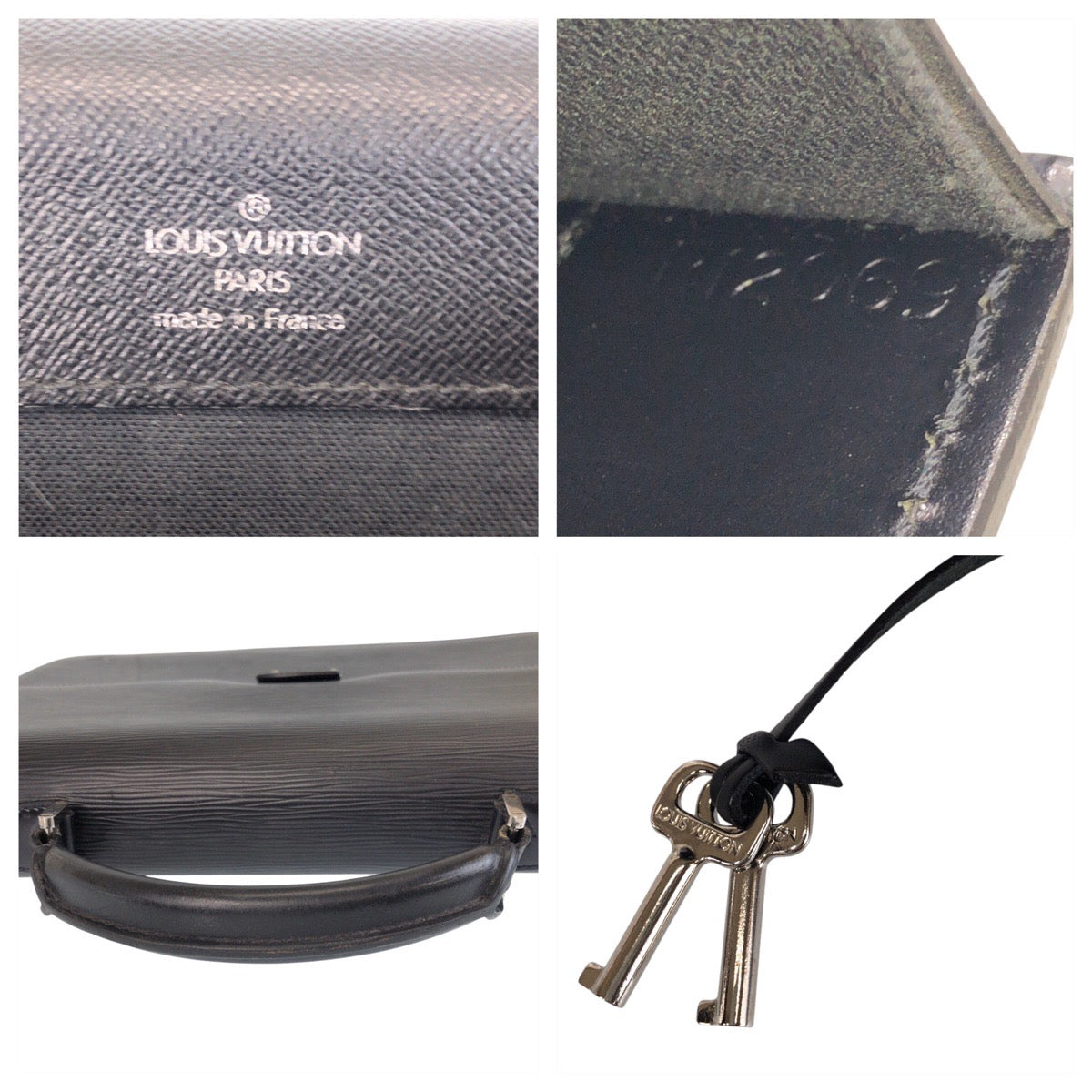 LOUIS VUITTON Business bag M54532 Epi Leather Noir Black SilverMetal Business bag briefcase Epi Robusto mens Used