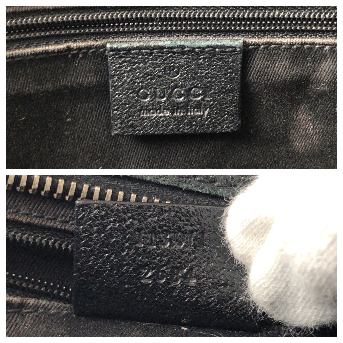 GUCCI Tote Bag 113011 GG canvas Black SilverMetal Tote Bag Shoulder Bag Women Used