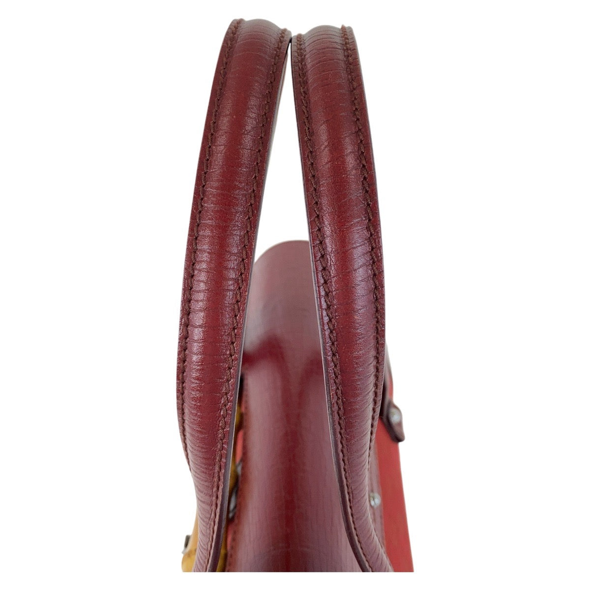 GUCCI Shoulder Bag 111713 GG canvas, leather Red Silver Metal Shoulder Bag Bamboo Women Used