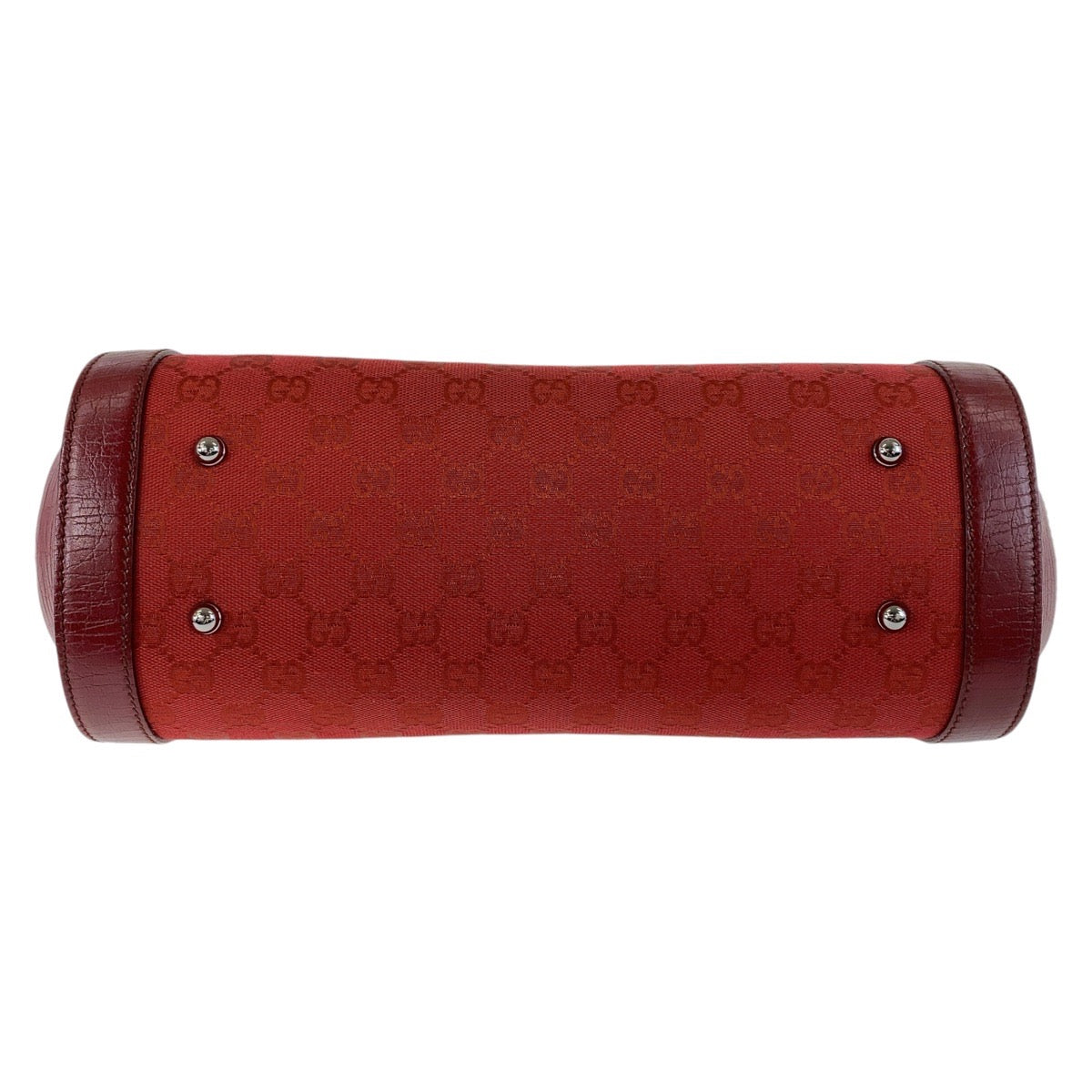 GUCCI Shoulder Bag 111713 GG canvas, leather Red Silver Metal Shoulder Bag Bamboo Women Used