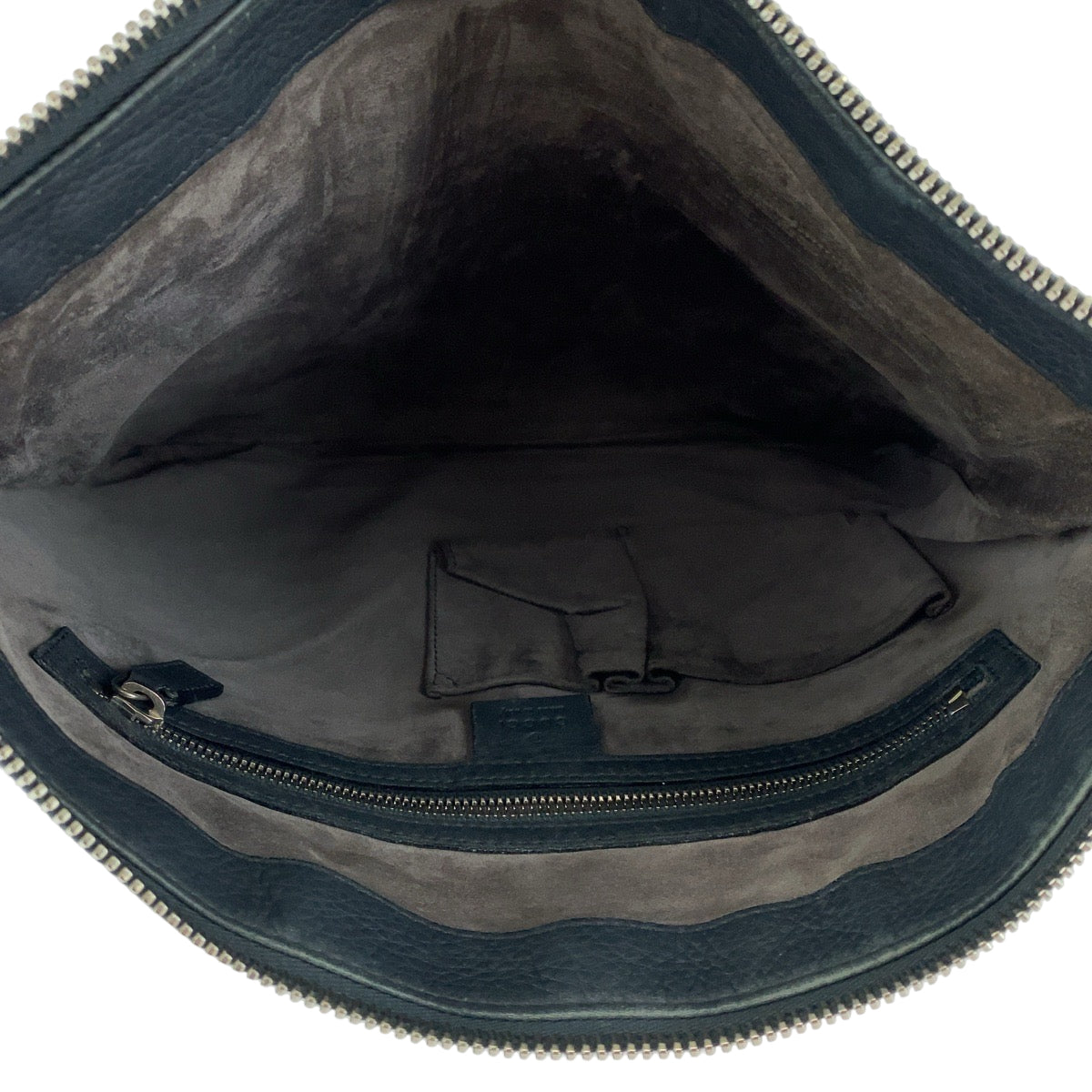 GUCCI Shoulder Bag 233329 leather Dark Grey SilverMetal Shoulder Bag pochette mens Used