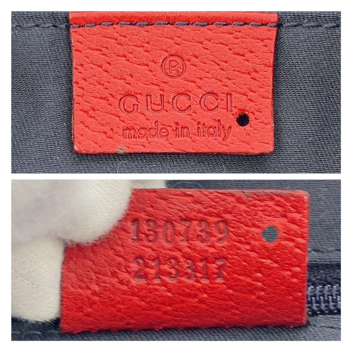 GUCCI Tote Bag 130739 Leather, GG canvas Red Gold Metal Tote Bag handbag Abbey Women Used