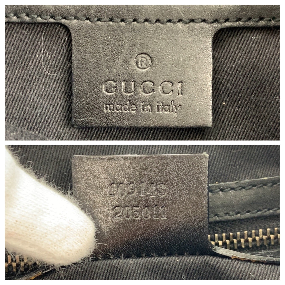 GUCCI Tote Bag GG canvas Black SilverMetal Tote Bag Shoulder Bag Women Used