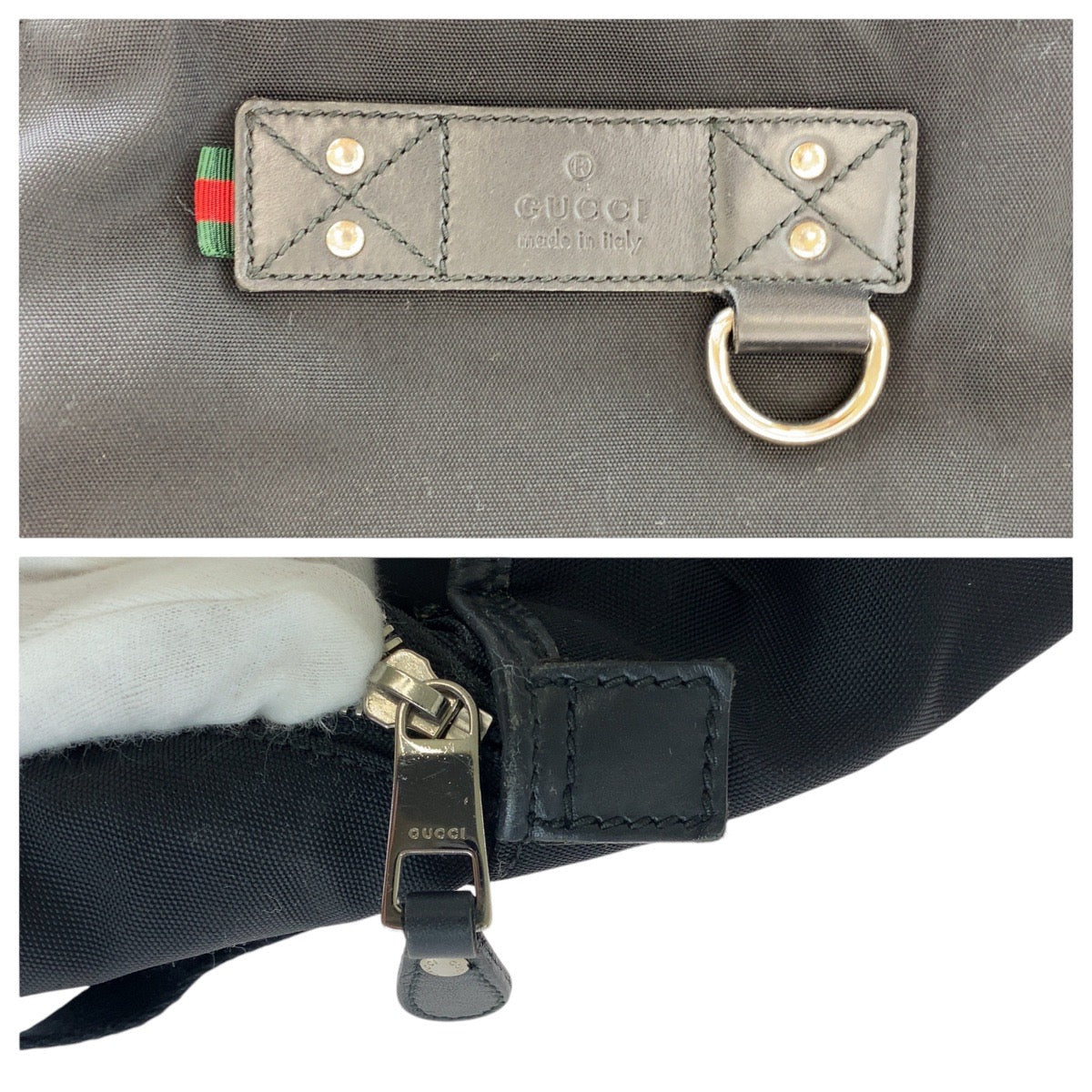 GUCCI Backpack 268184 Canvas, Leather black Backpacks, Daypacks, Backpacks, Unisex Sherry line Women Used