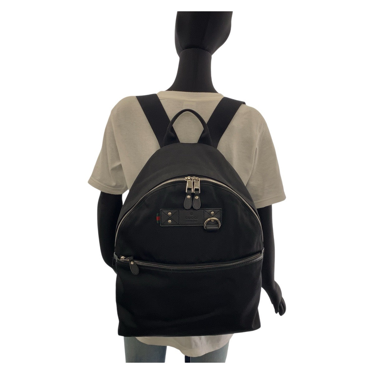 GUCCI Backpack 268184 Canvas, Leather black Backpacks, Daypacks, Backpacks, Unisex Sherry line Women Used