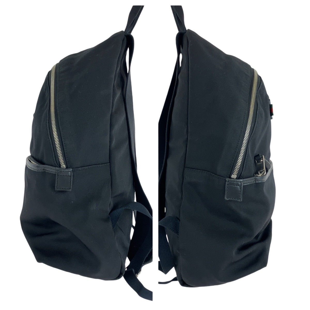 GUCCI Backpack 268184 Canvas, Leather black Backpacks, Daypacks, Backpacks, Unisex Sherry line Women Used