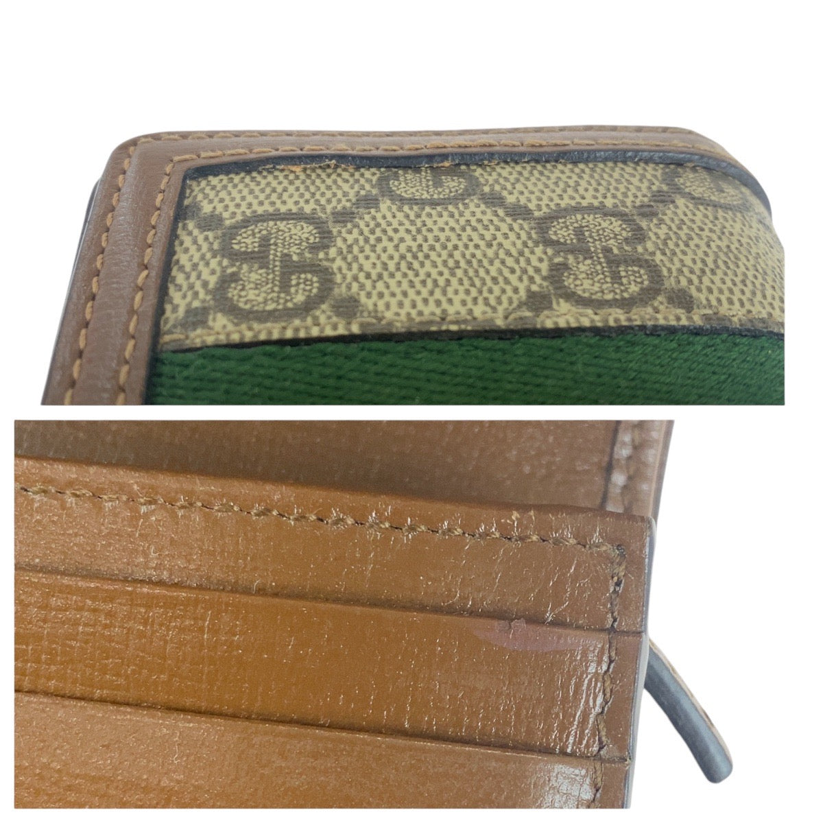 GUCCI Bifold Wallet 645536 GG Supreme canvas, leather Brown multicolor Folding wallet Compact wallet Jackie Women Used