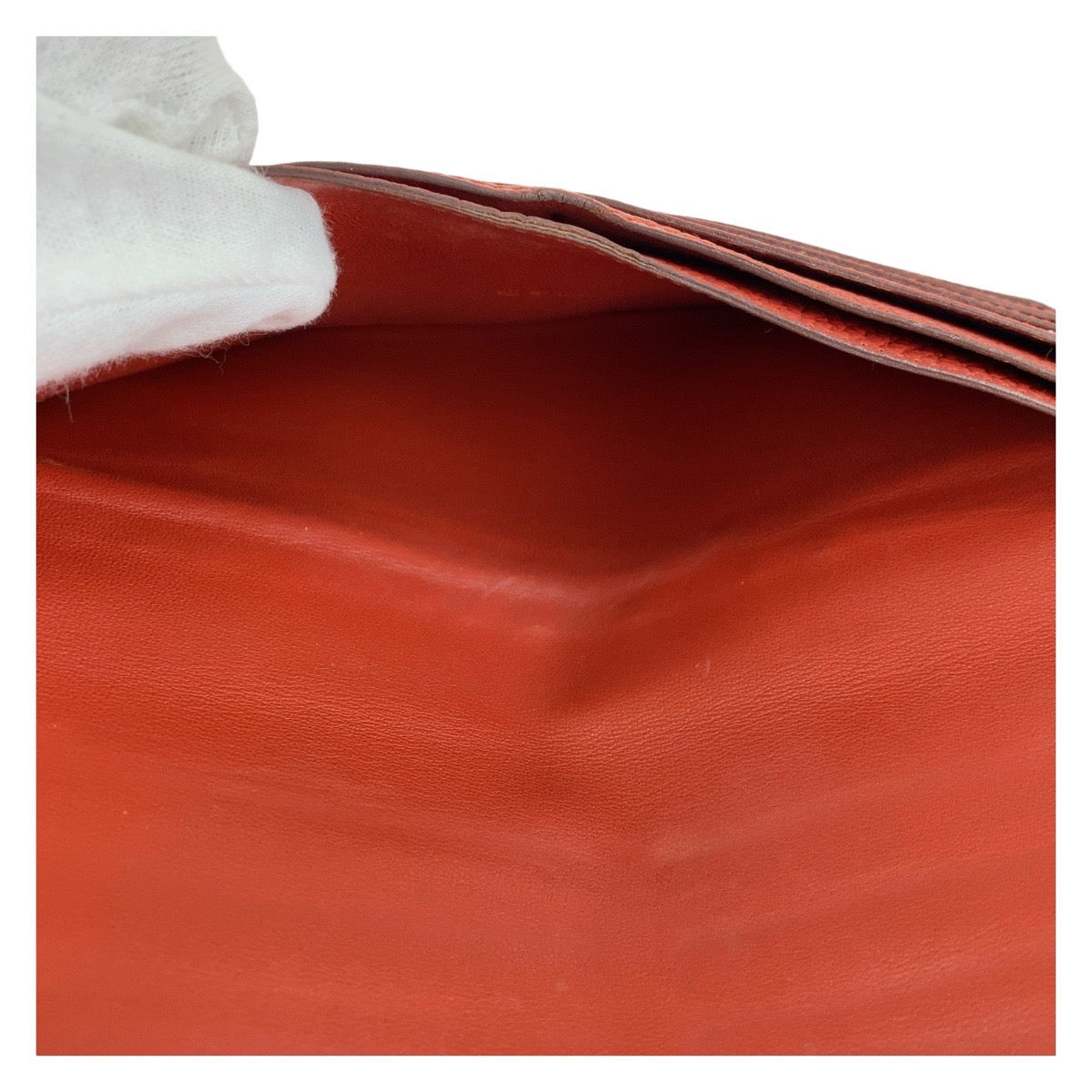 HERMES Long Wallet Purse Togo Rouge Grenat Red Long Wallet Purse Long wallet unisex Dogon Long Women Used
