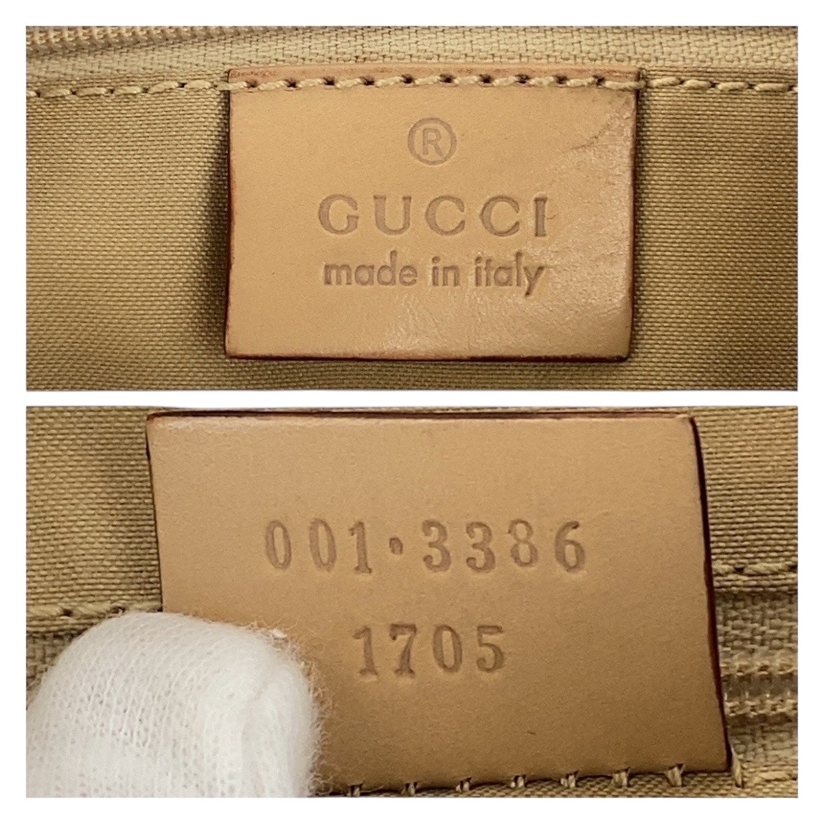 GUCCI Shoulder Bag 001 3386 GG canvas Beige SilverMetal Hobo Shoulder Bag one belt Women Used