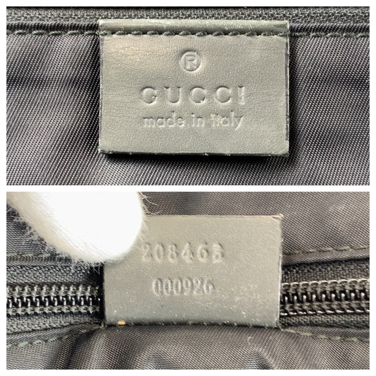 GUCCI Business bag 208463 PVC, Leather Grey SilverMetal Business bag briefcase GG implementation mens Used