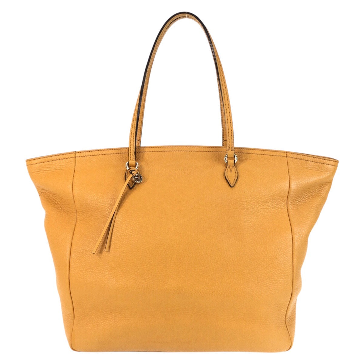GUCCI Tote Bag 323671 leather Yellow Gold Metal Tote Bag Shoulder Bag Women Used